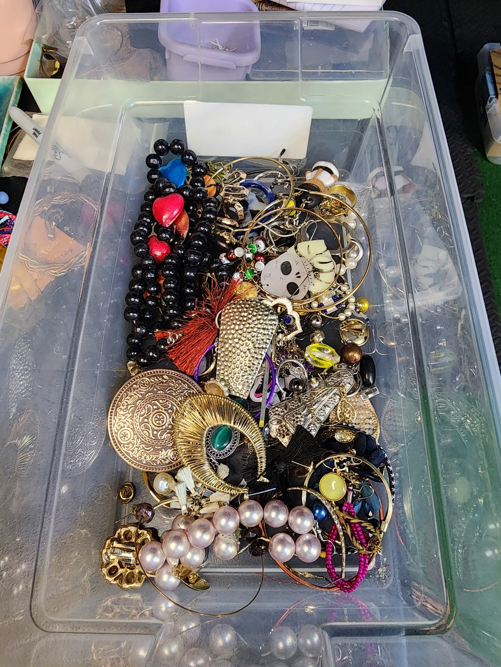 1lb Mixed Jewelry Lot For Crafting - May Or May Not Have Matches